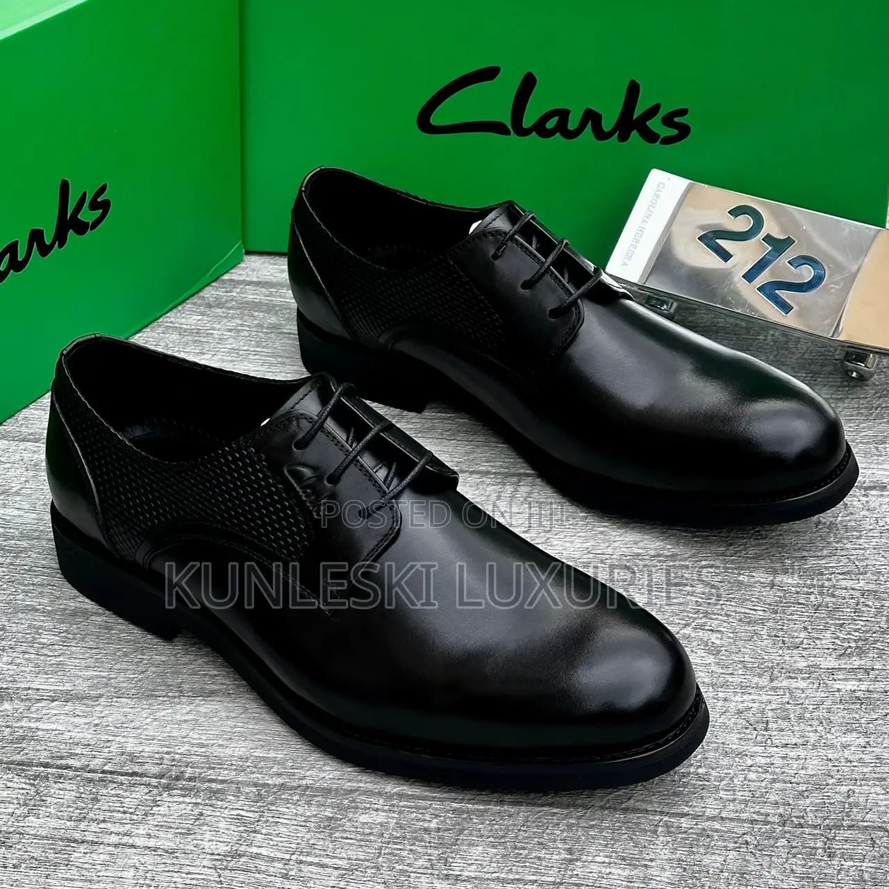 Original Clarks Black Brown Office Shoes Collections for Men