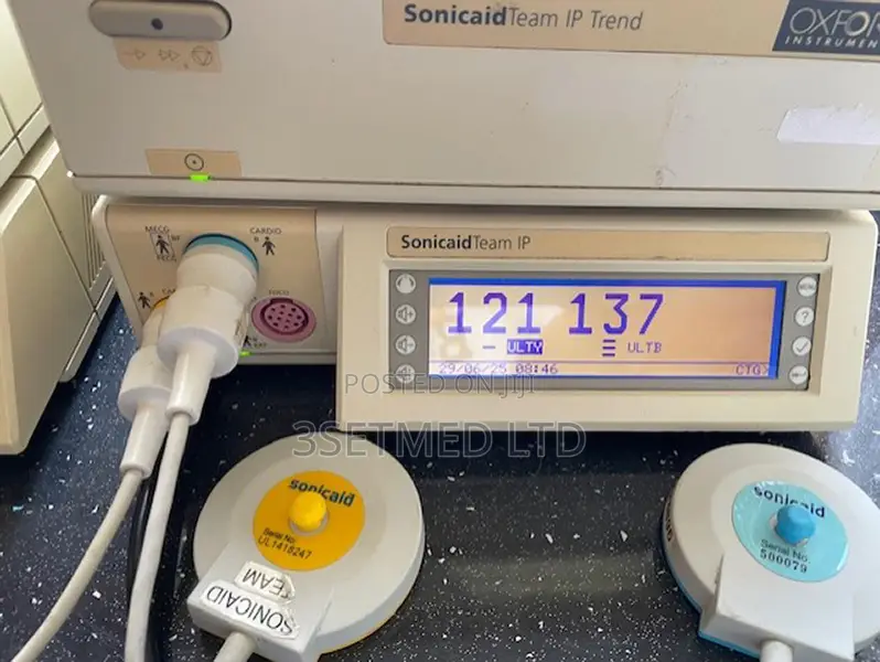 Sonicaid Team Ip Fetal Doppler With Toco and Us Transducers on Trolley