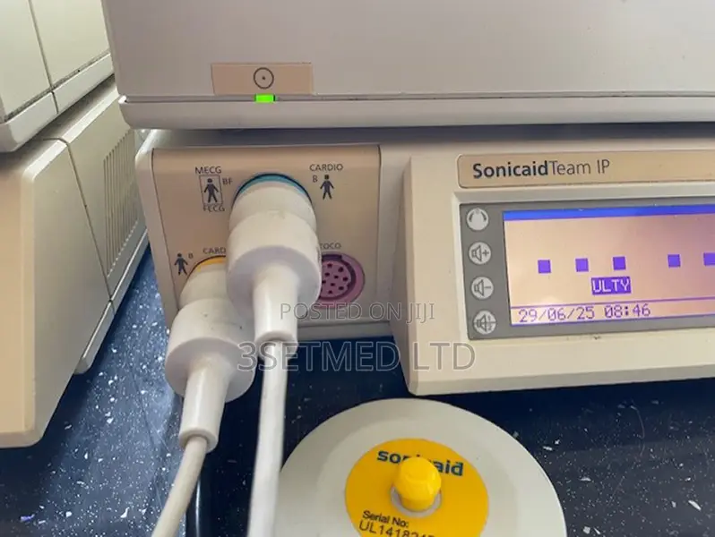 Sonicaid Team Ip Fetal Doppler With Toco and Us Transducers on Trolley
