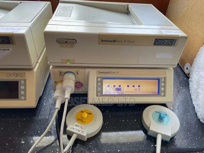Sonicaid Team Ip Fetal Doppler With Toco and Us Transducers on Trolley