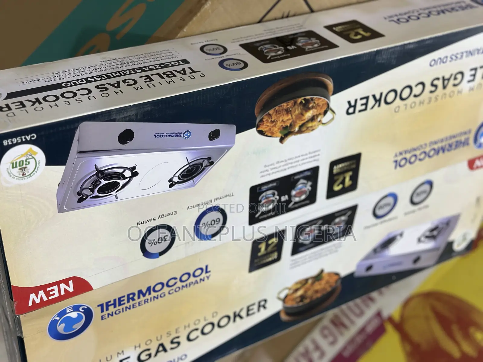 Secure Flame Thermocool Table Top Gas Cooker Duo | 2hob (Tgc-2sa