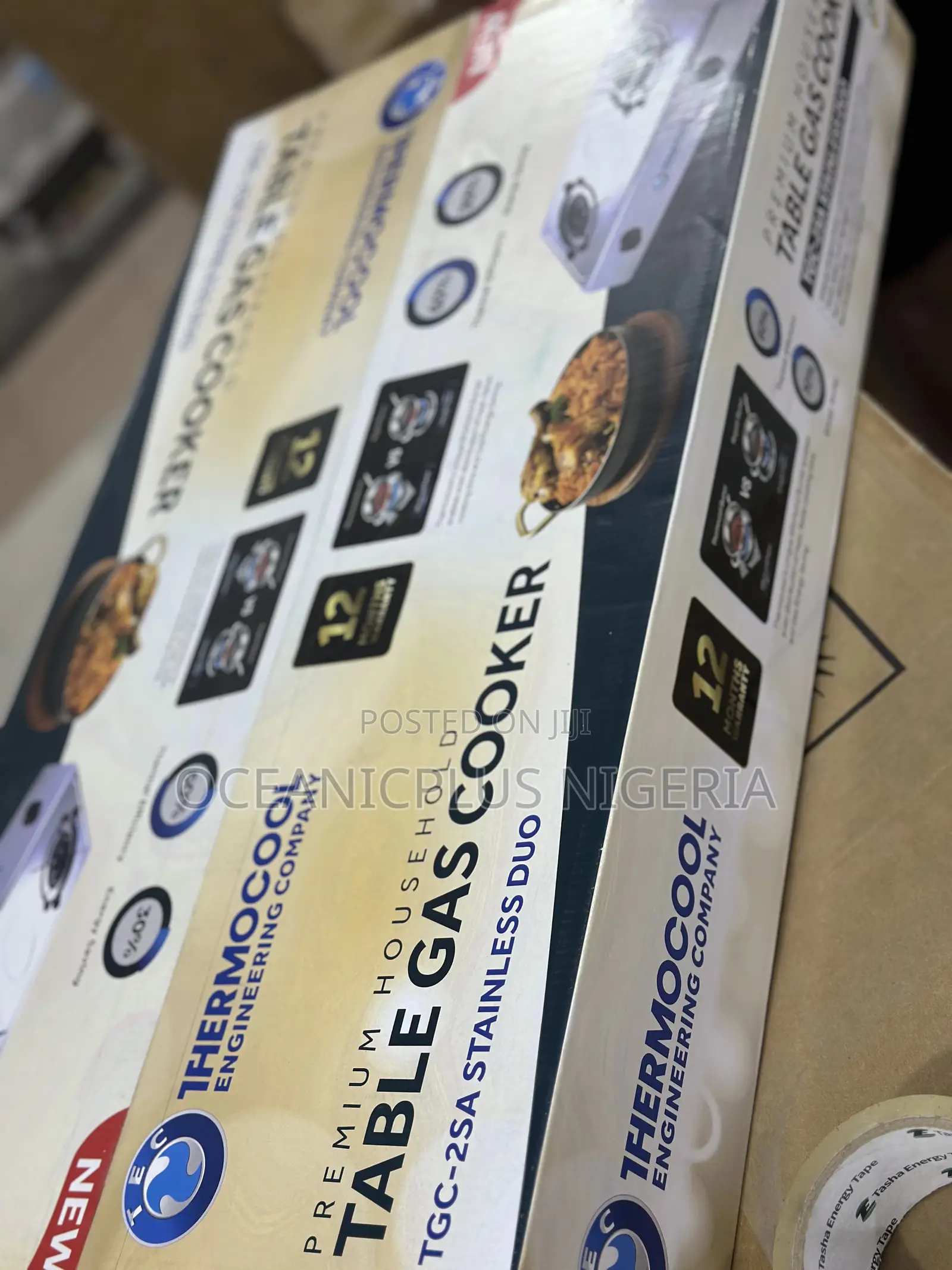 Safety Thermocool Table Top Gas Cooker Stainless Duo | 2hob (Tgc-2sa)