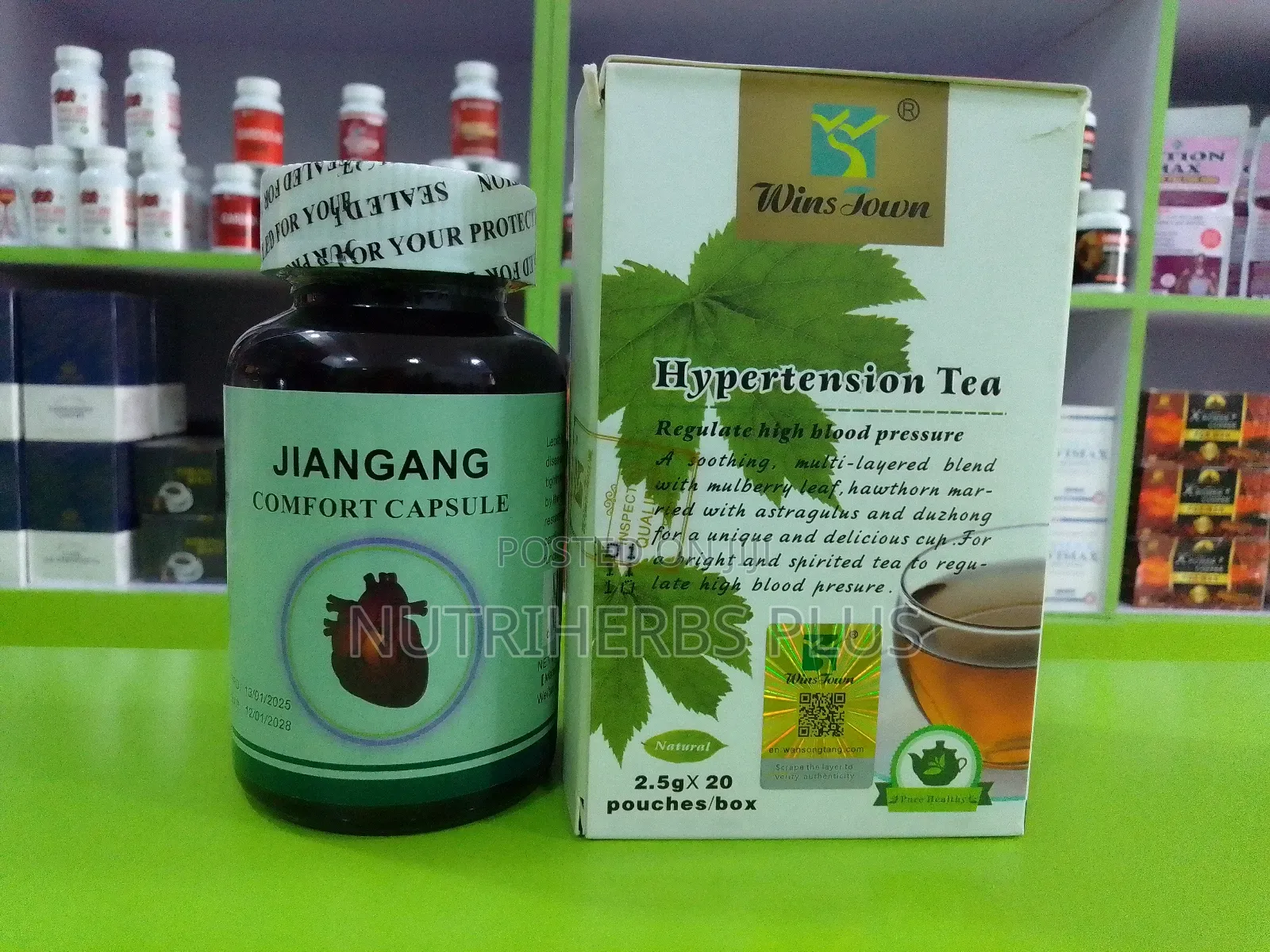 Jiangang Comfort Capsules+ Win'stown Hypertension Tea:For Heart Health