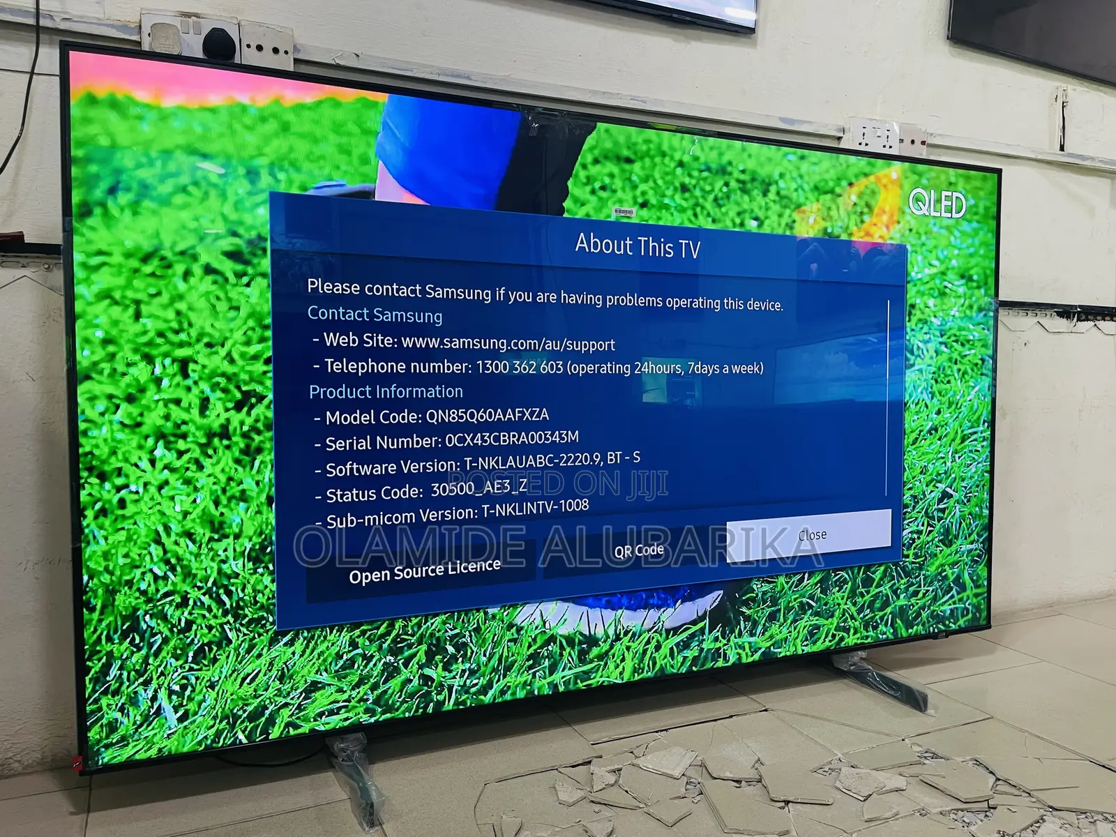 Samsung Qled 85” Open Box Q60a Quantum Dot Processor Smart Tv