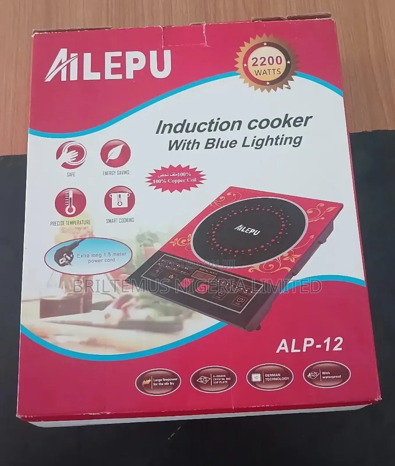 Ailepu Induction Cooker With Blue Lighting