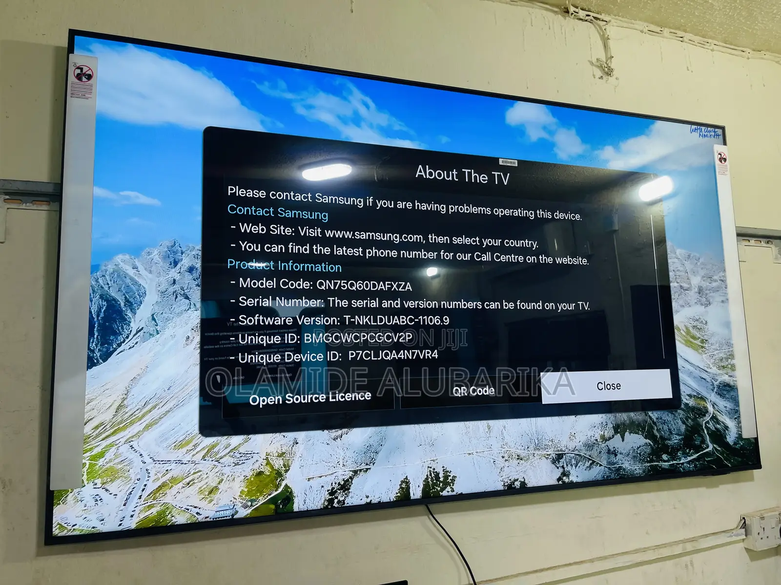Samsung Qled 75” Open Box Q60d Quantum Dot Processor Smart Tv 2024