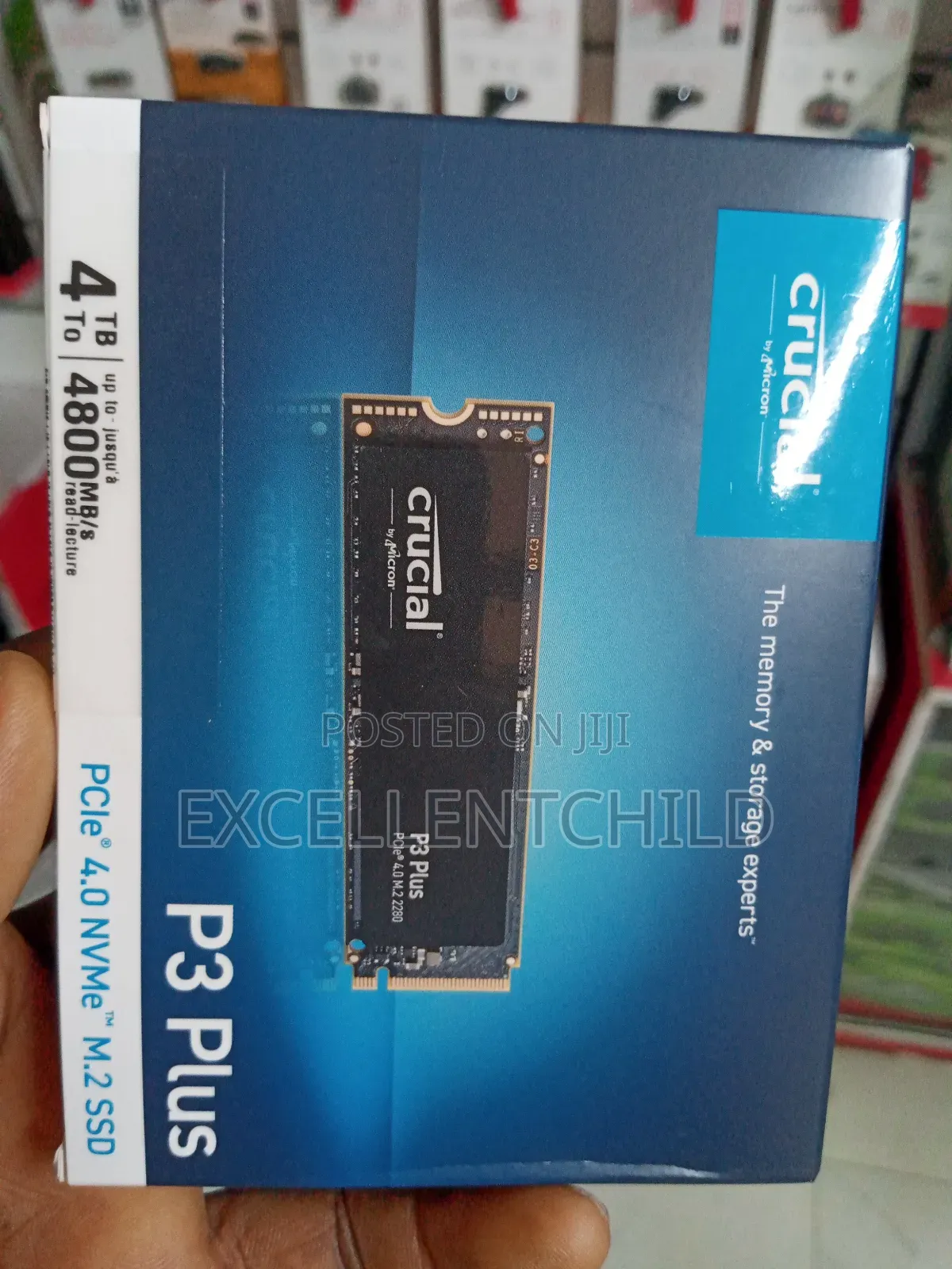 Crucial 4tb P3 Plus 4.0 Nvme M.2 2280 Ssd Up To 4,800mb/S