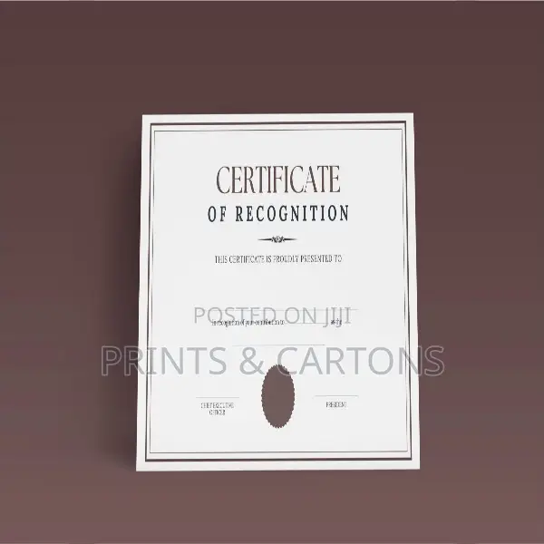 Seminar Certificate Printing