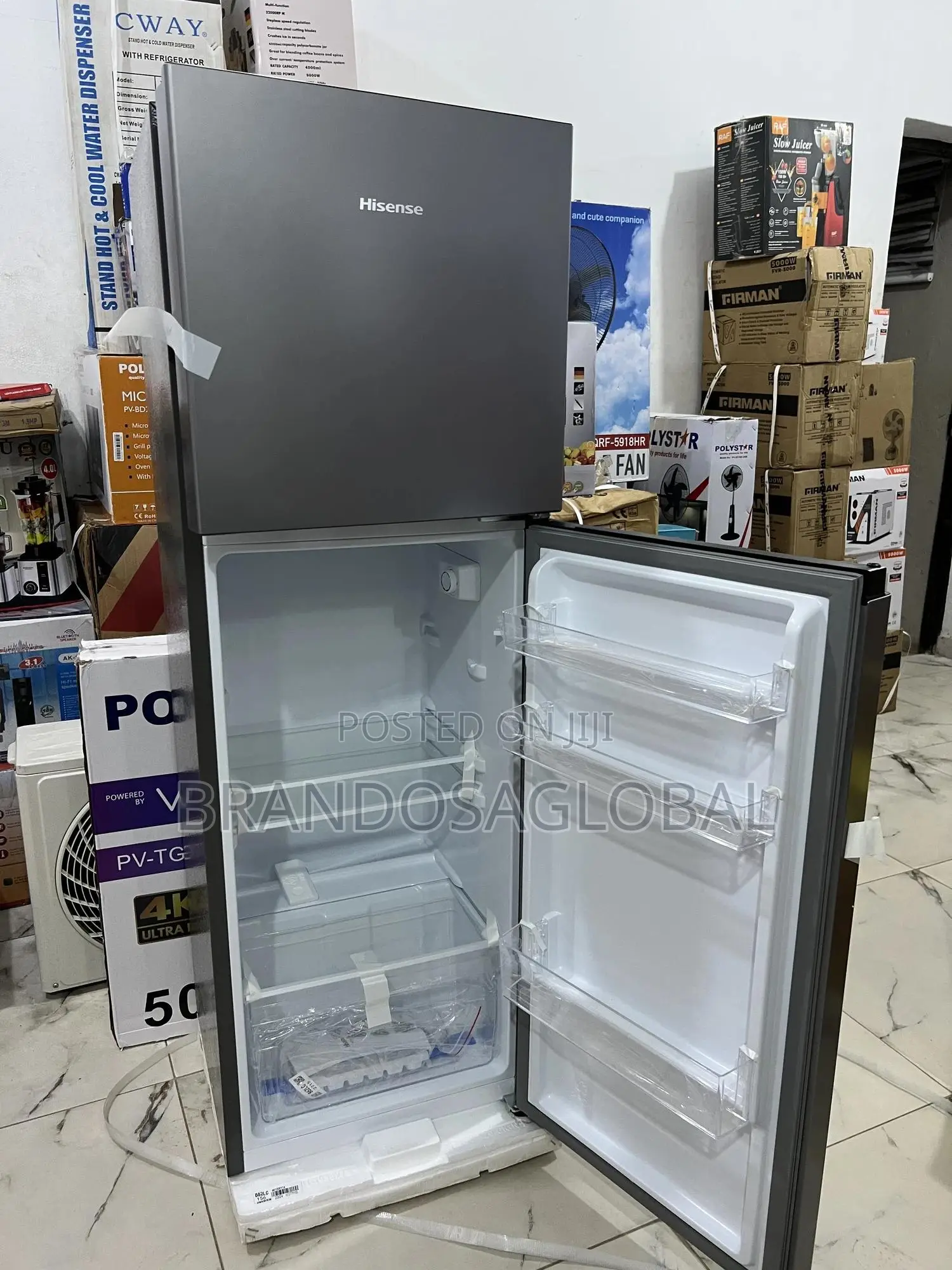 Hisense Double Door Fridge – 154l, Brand New