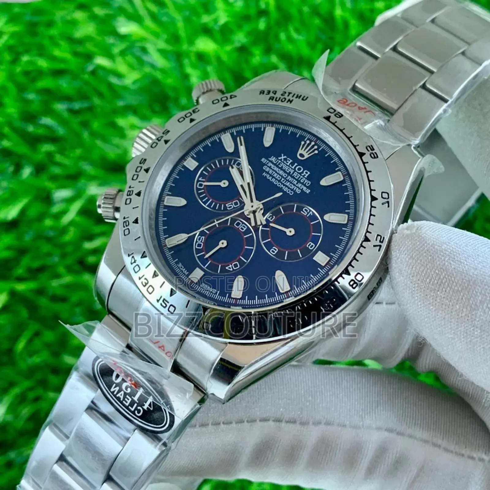 Original Rolex Silver Stainless Steel Chronograph Quartz Watch