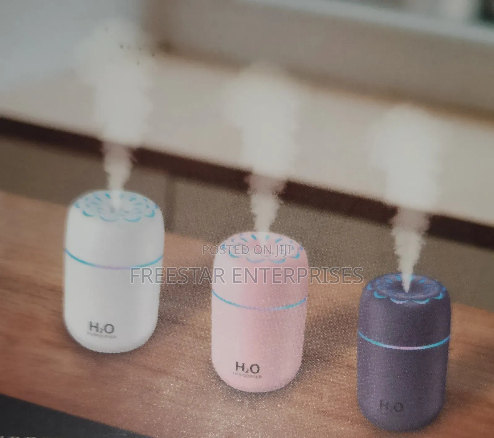Usb Colourful Humidifier. Quiet Air Purifier.