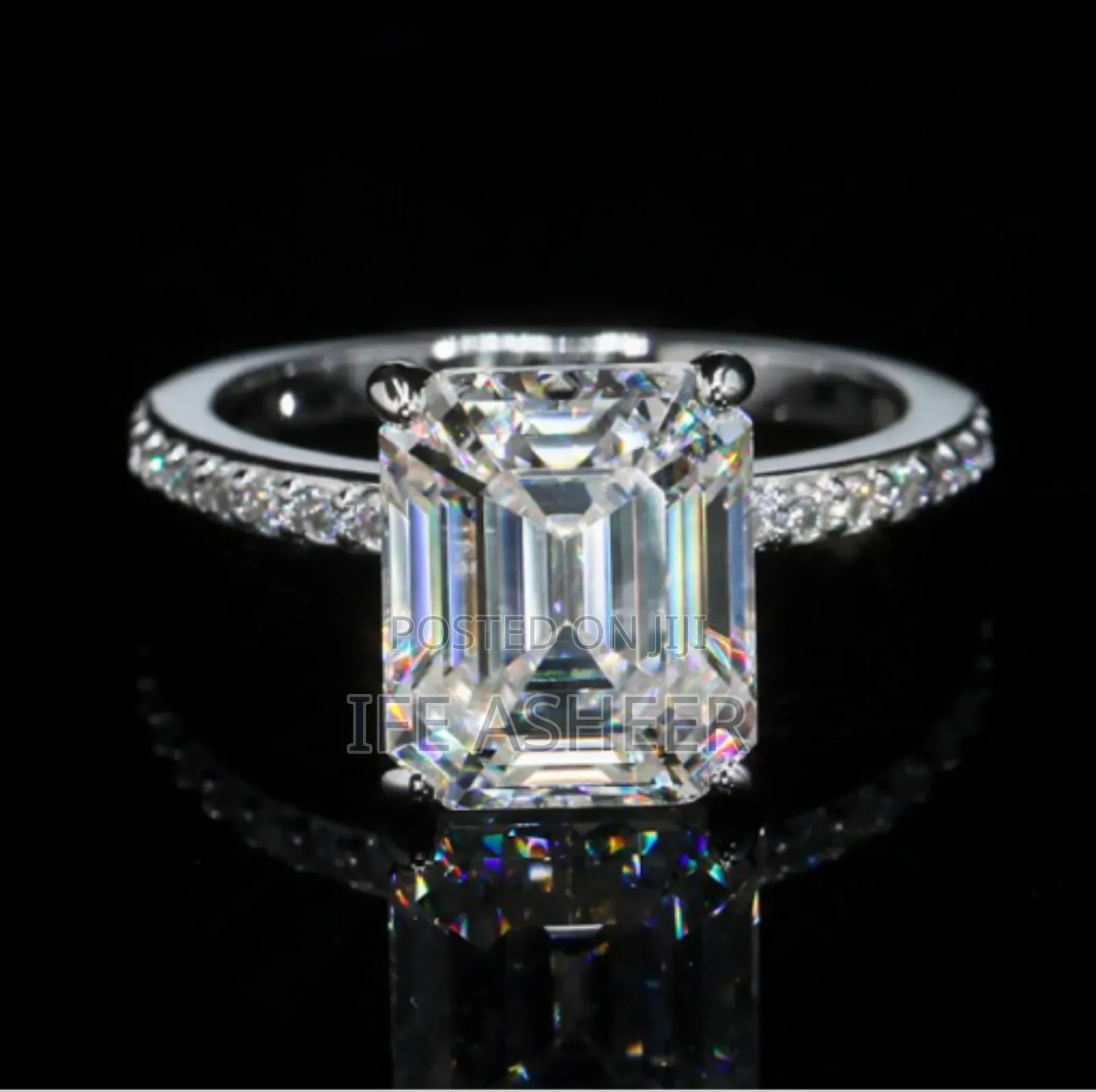 For Her Mossanite Diamond Stone Silver Proposal Ring Bm1