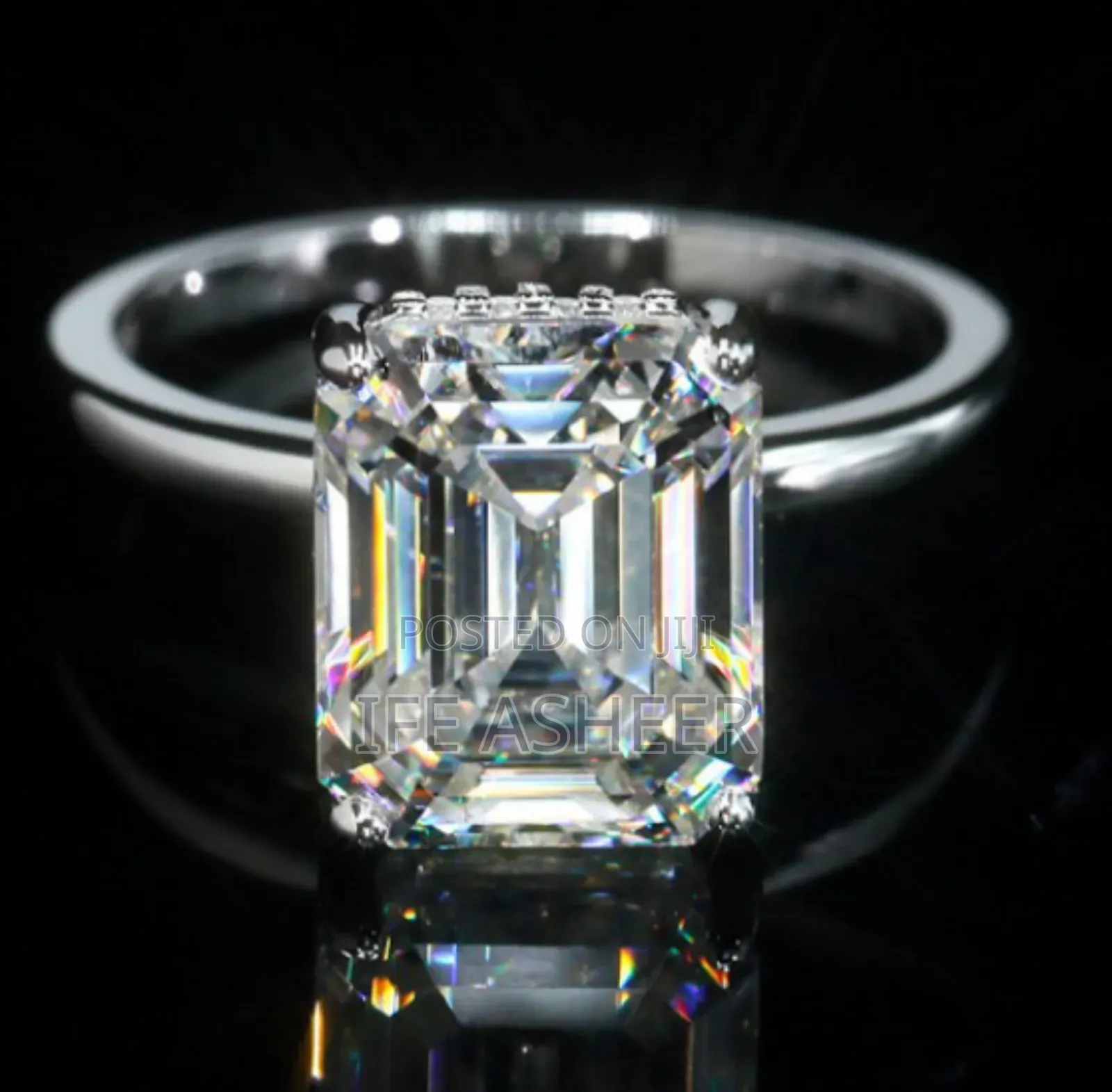 For Her Mossanite Diamond Stone Silver Proposal Ring Bm1