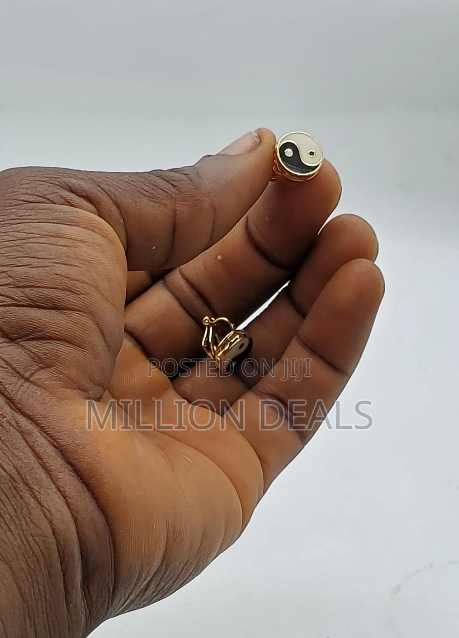 Magnetic Gold Plated Ski Men's Earrings