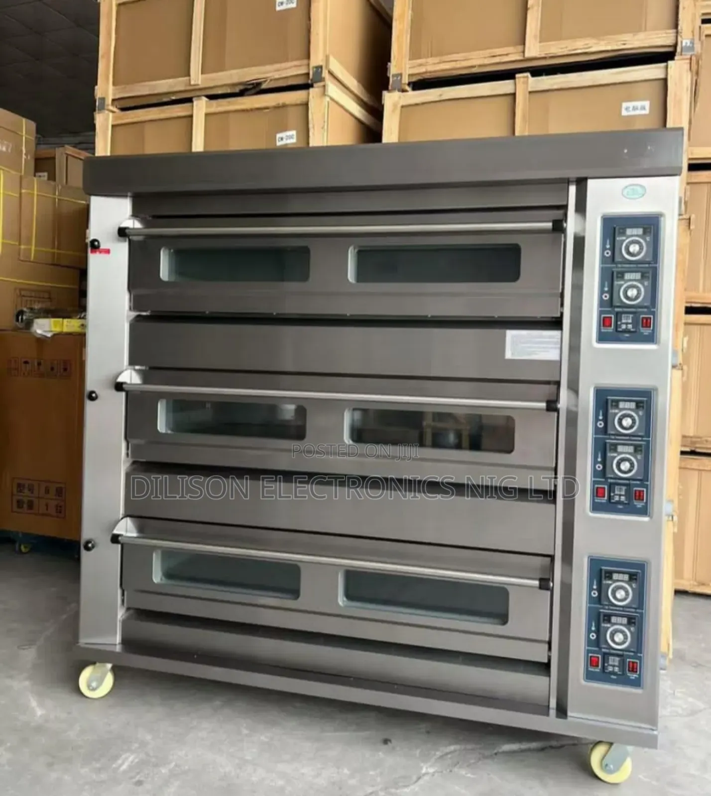 Commercial Industrial Flour Bakery Gas Ovens 9 Tray 3 Deck