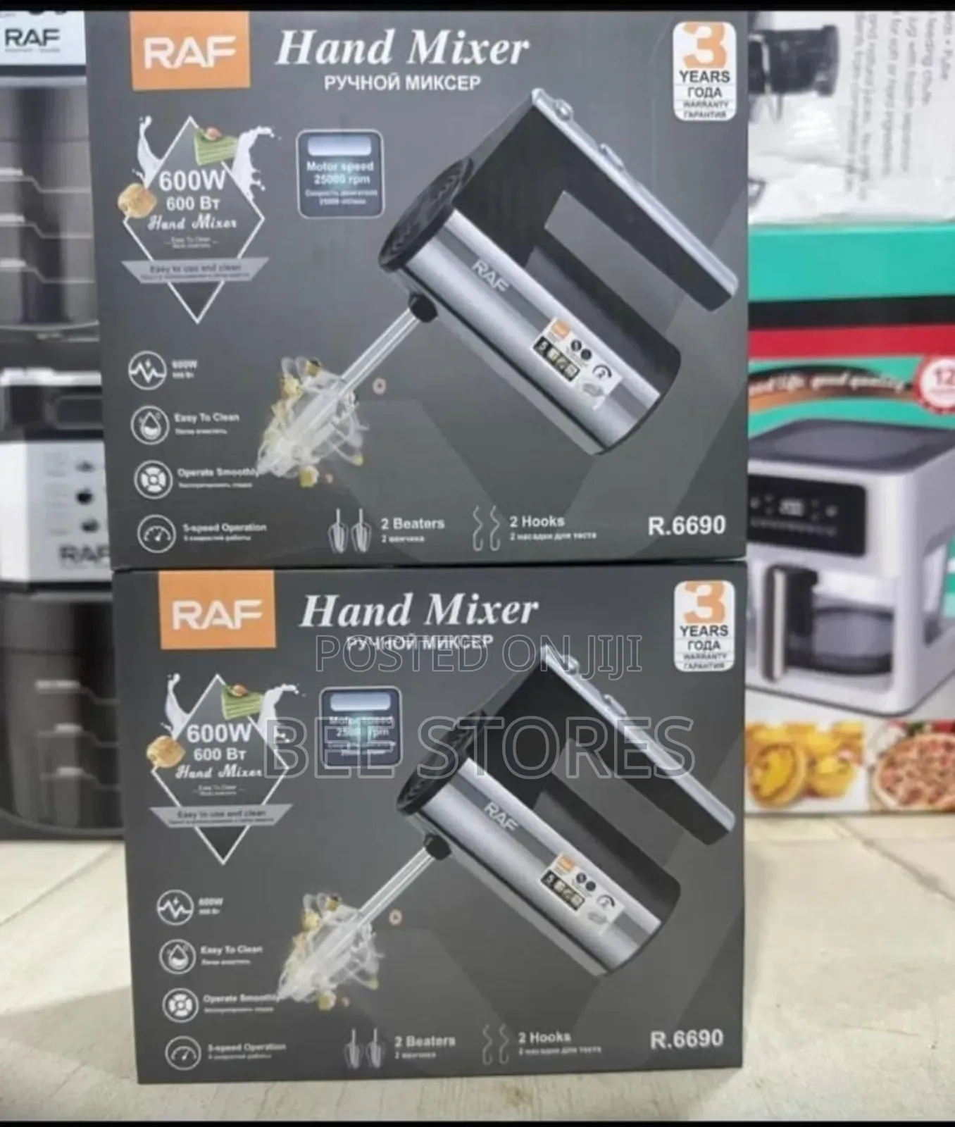 Raf Stainless Hand Mixer