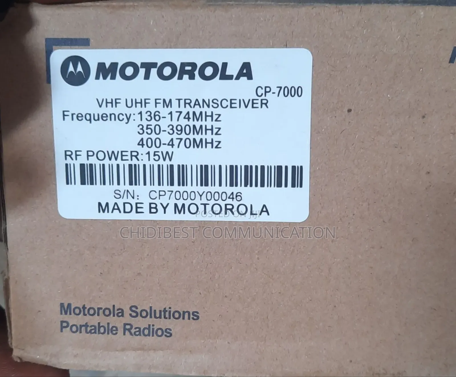 Cp-7000 Motorola Walkie Talkie Radio Is Available
