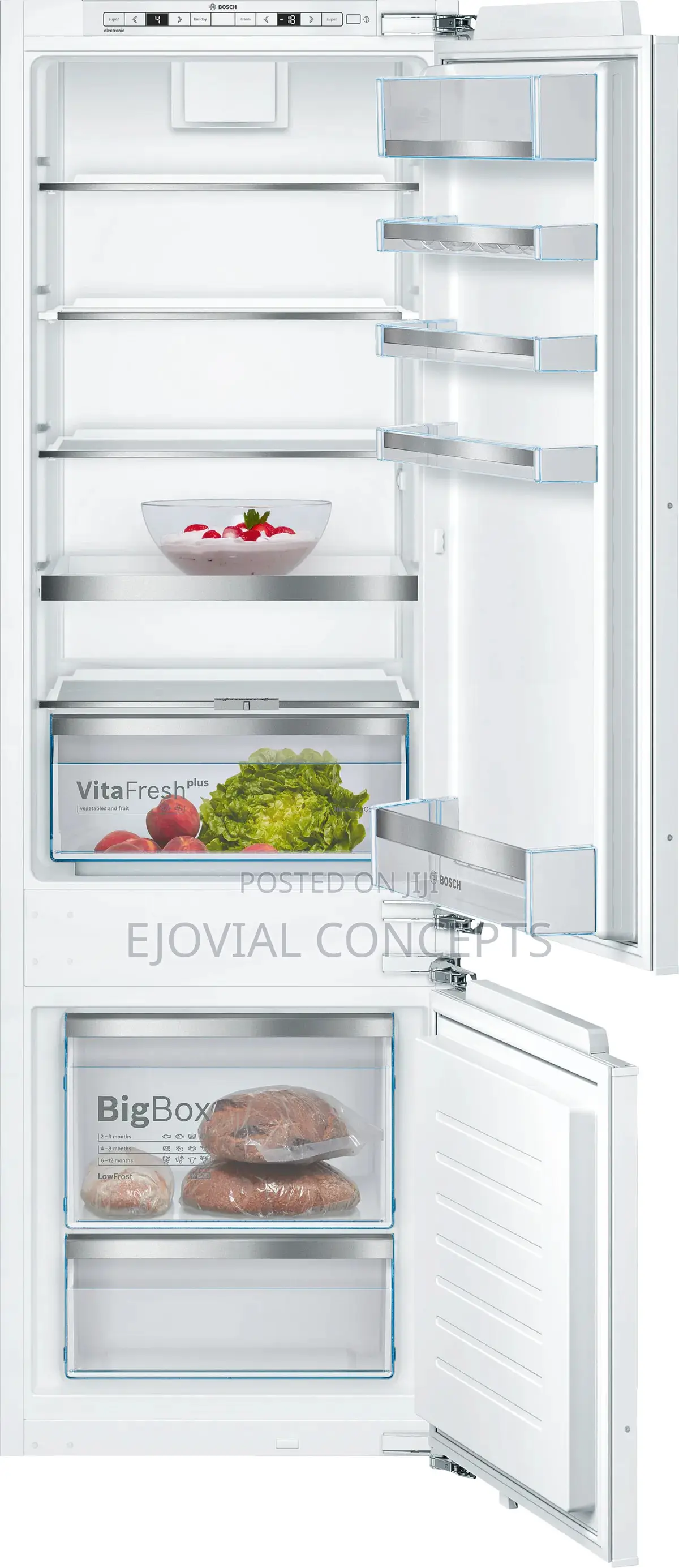 Bosch Series 6 Built-in Fridge-Freezer With Freezer at Bottom