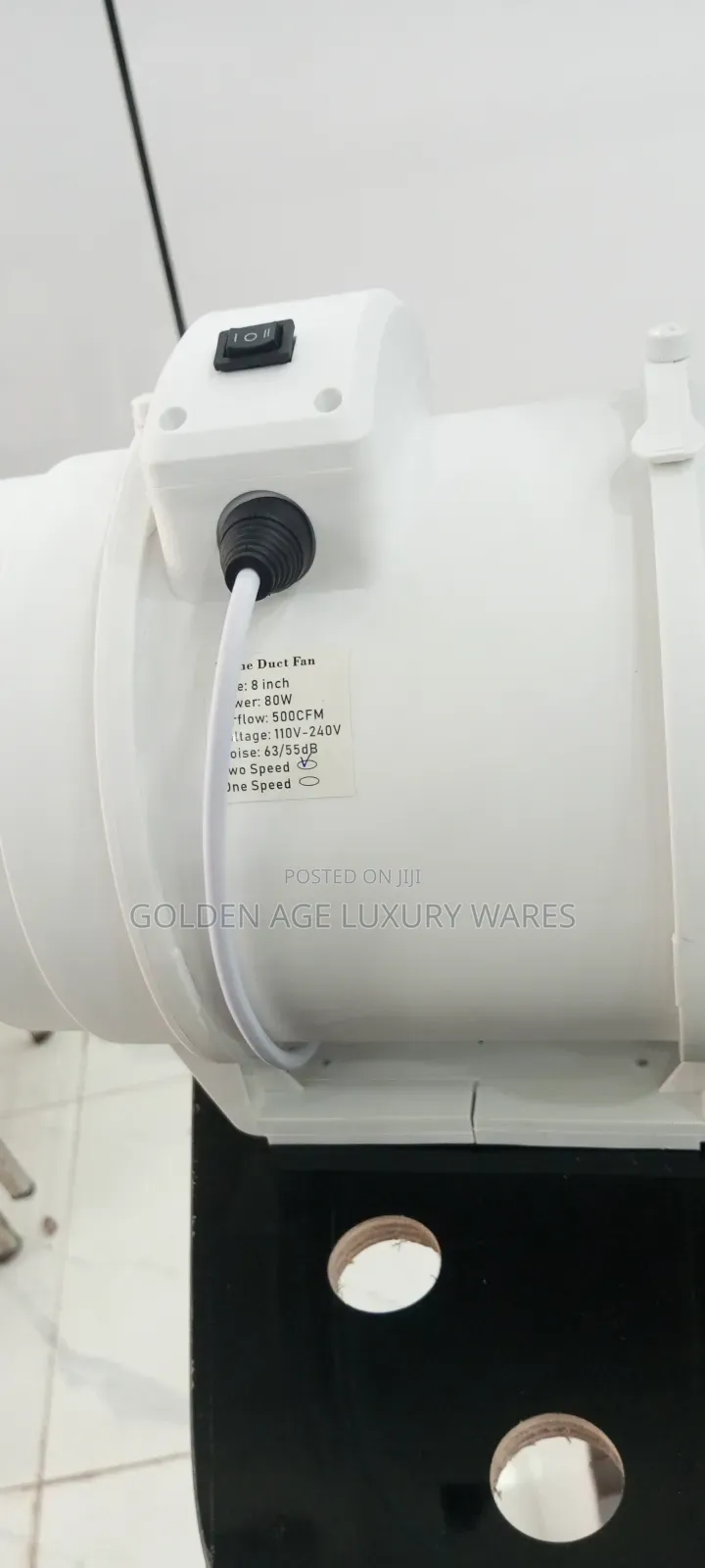 8" Inline Exhaust Fan High Efficiency