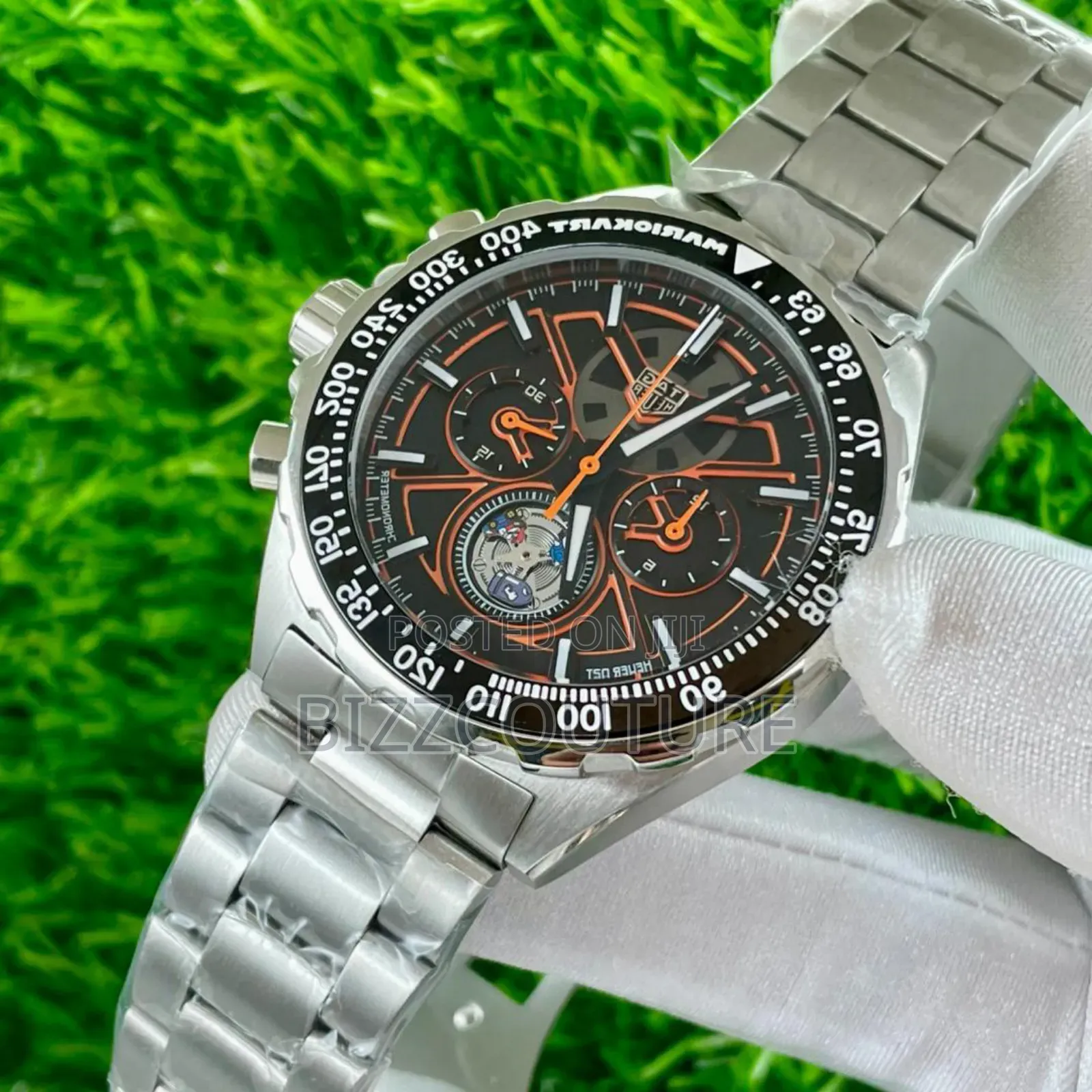Original Tag Heuer Silver Stainlesssteel Chronograph Mechanical Watch
