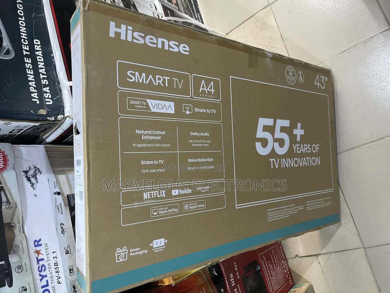 Brand New Original Hisense Latest 43inch 55+ Years Television