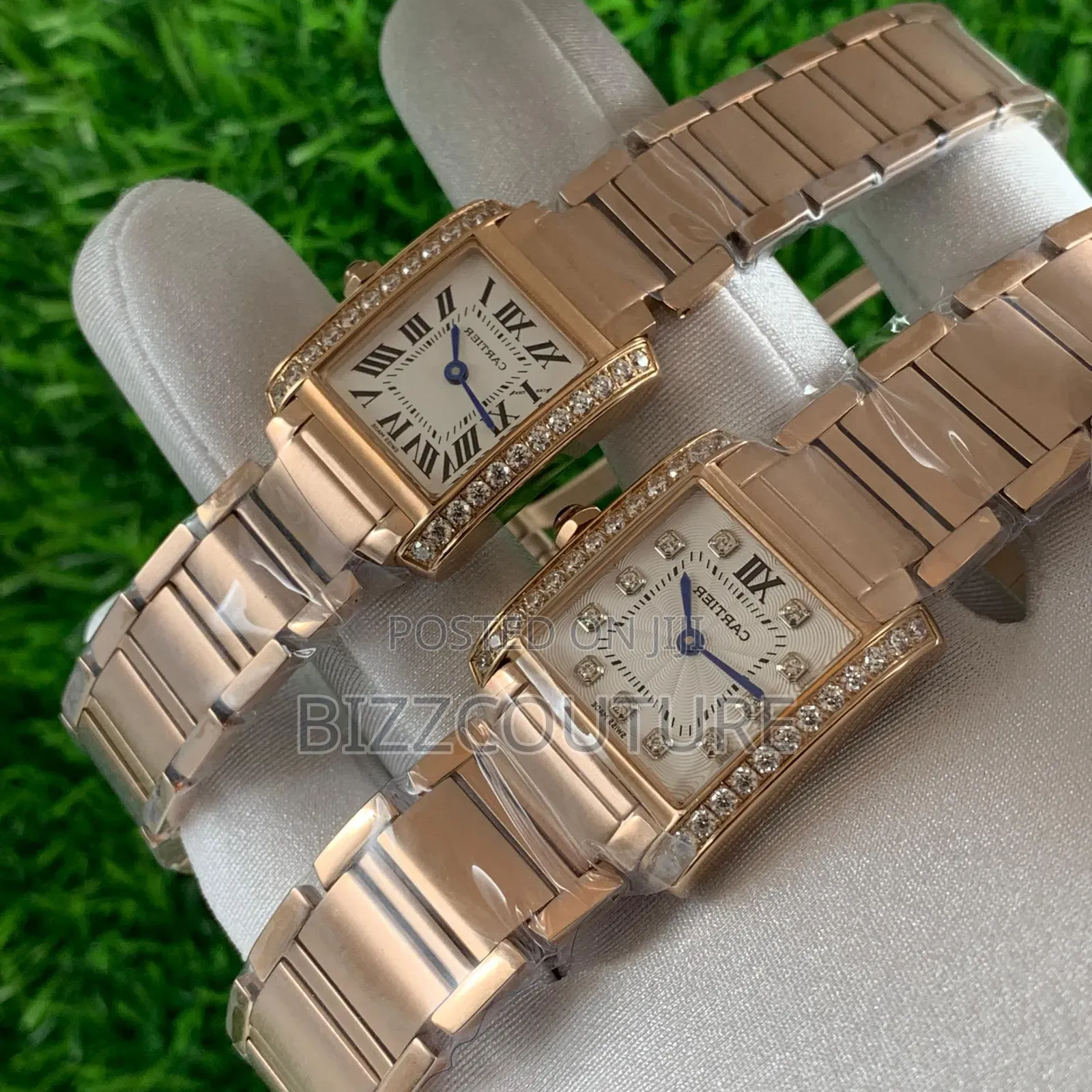 Original Cartier Iced Gold Stainless Steel Quartz Watch