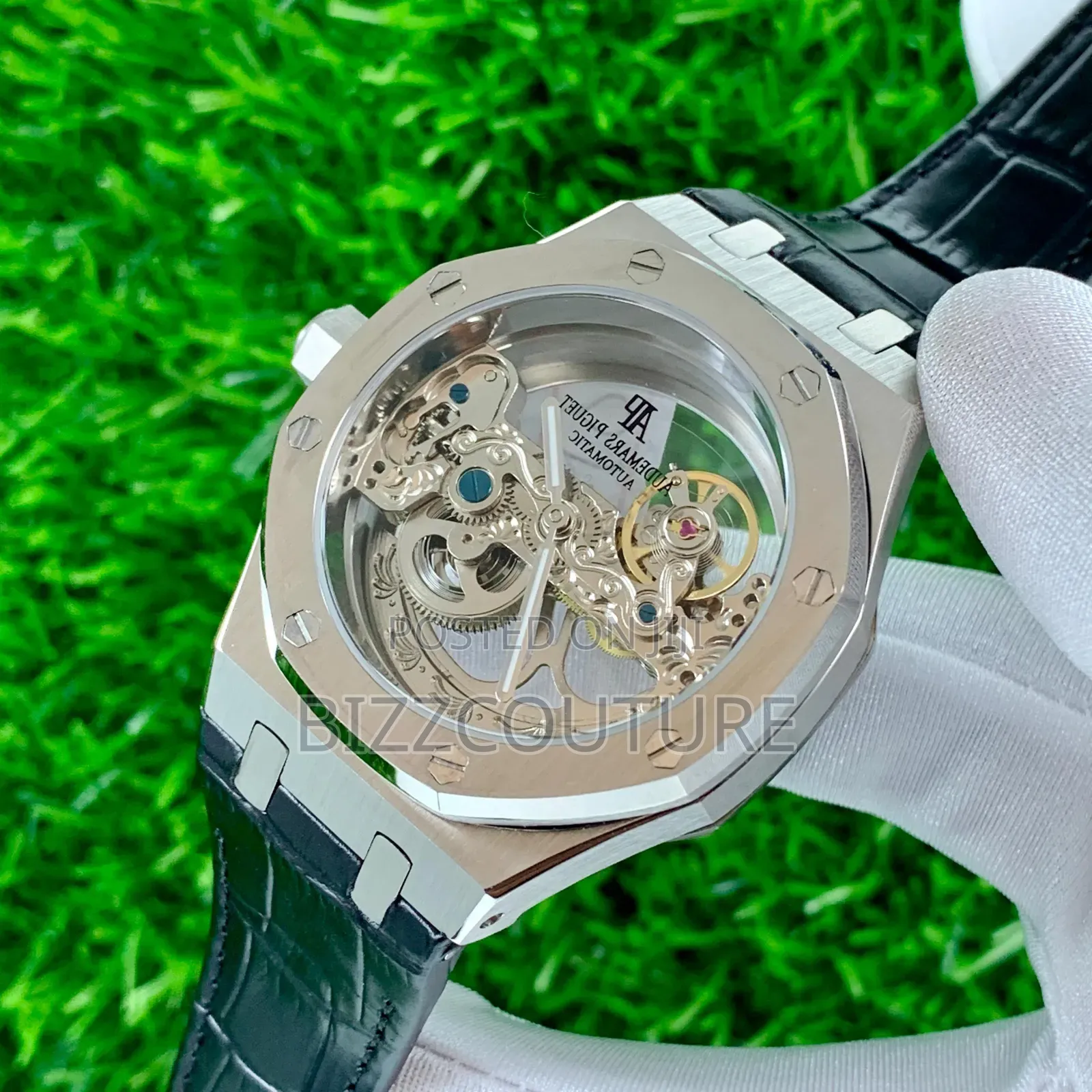 Original Audemars Piguet Black Genuine Leather Strap Mechanical Watch