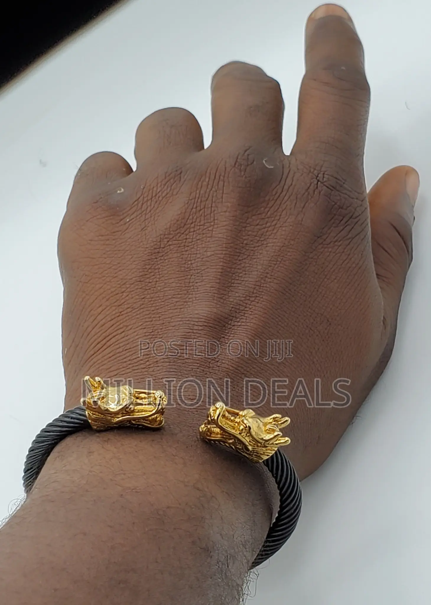 Black Gold Men's Link Ski Bracelet