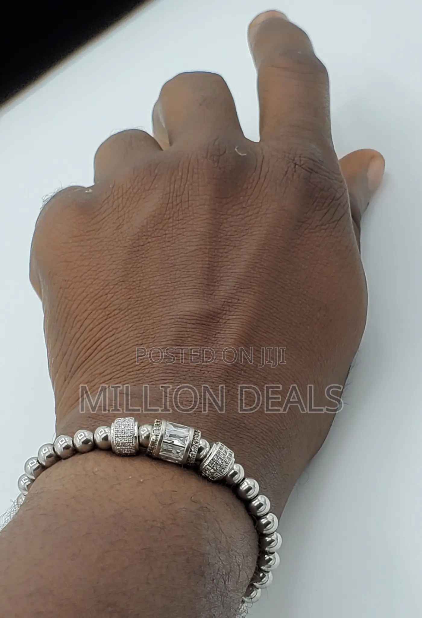 Luxe Silver Sizeable Unique Men's Bracelet