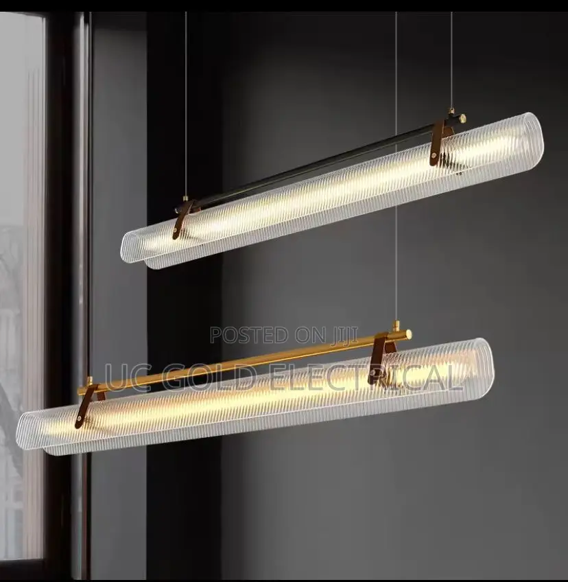 Nordic Modern Minimalist Acrylic Strip Pendant Light Dining Room Study