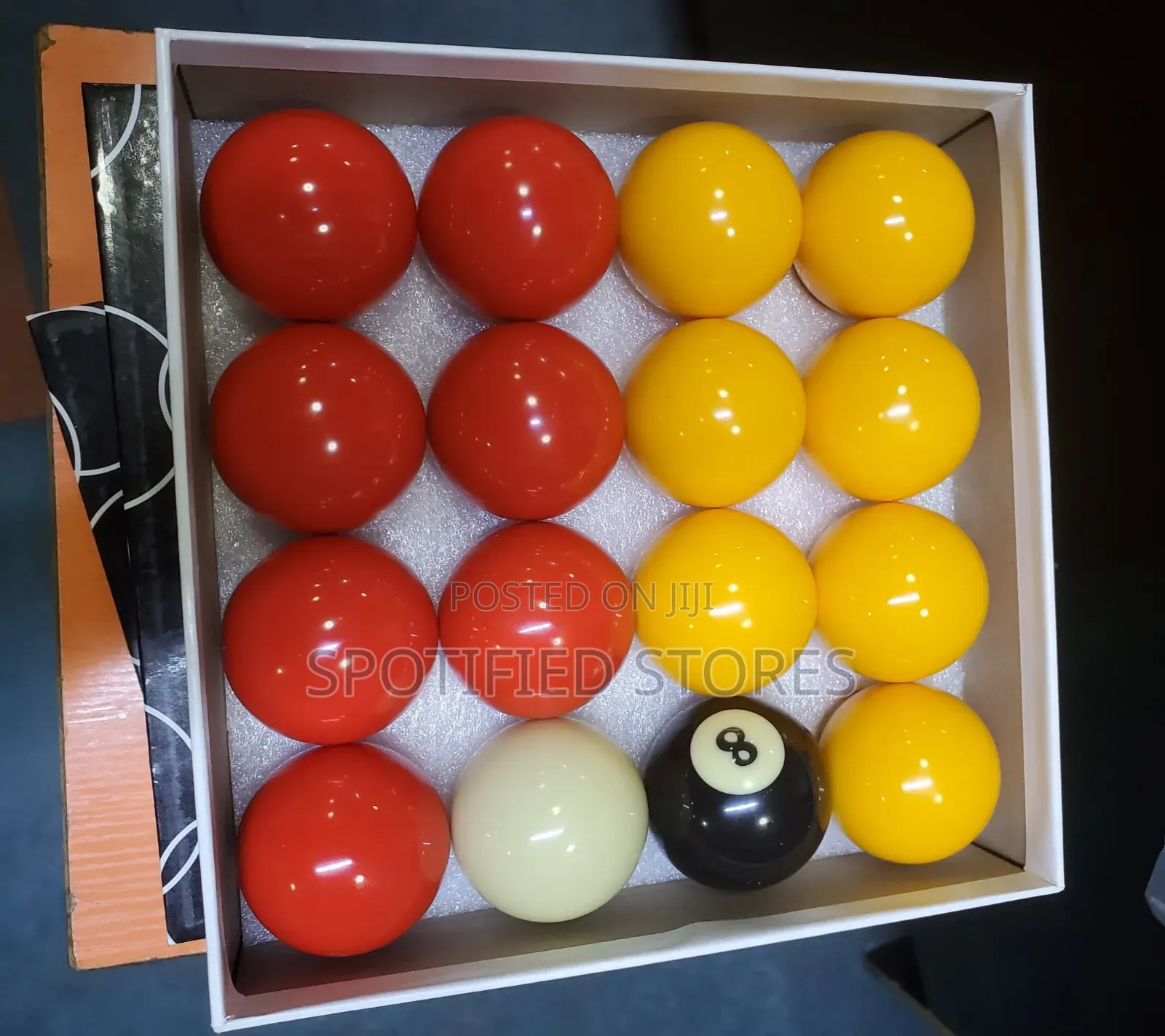 Yellow and Red Snooker Ball
