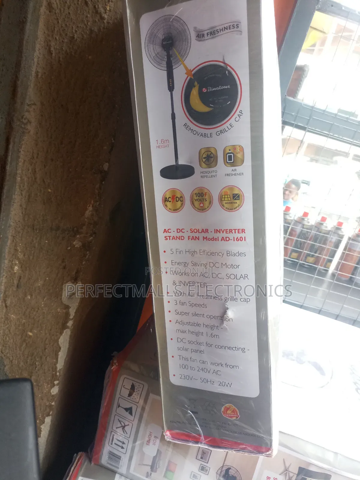 4-Way Operation Ac-Dc-Solar-Inverter Stand Fan – Ad-1601