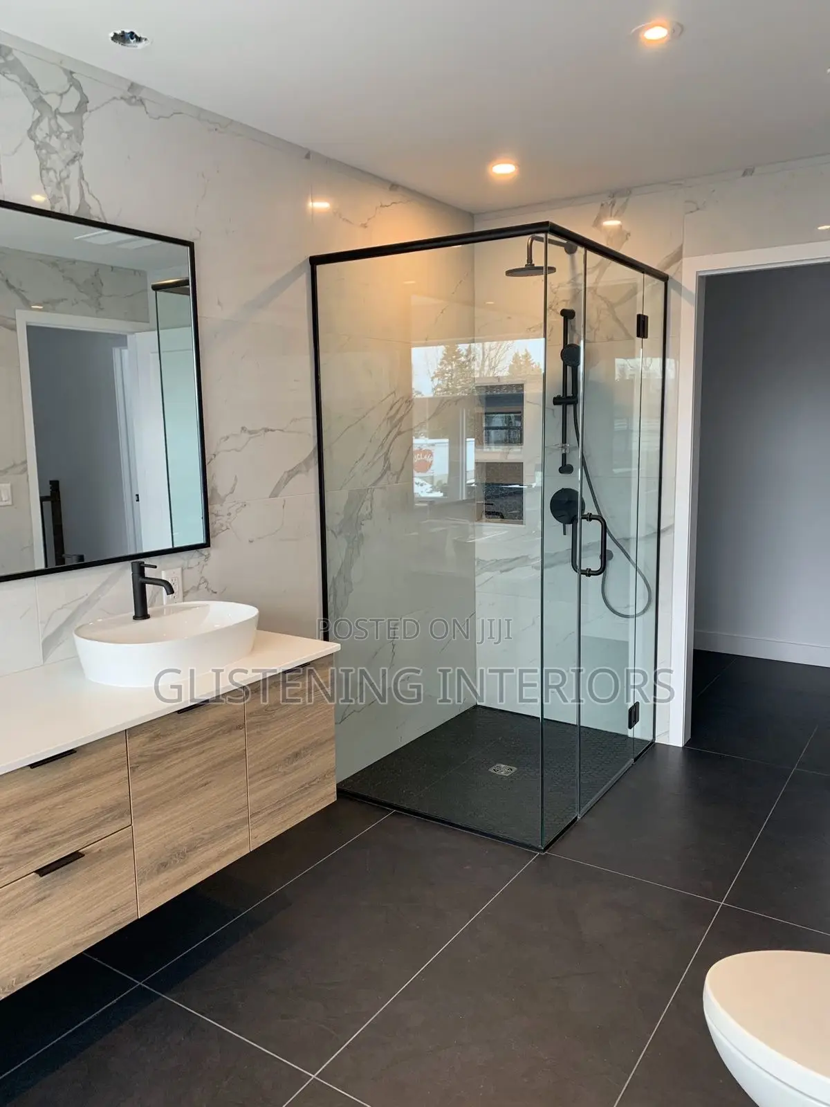 Bathroom Shower Cubicle L Shape Design