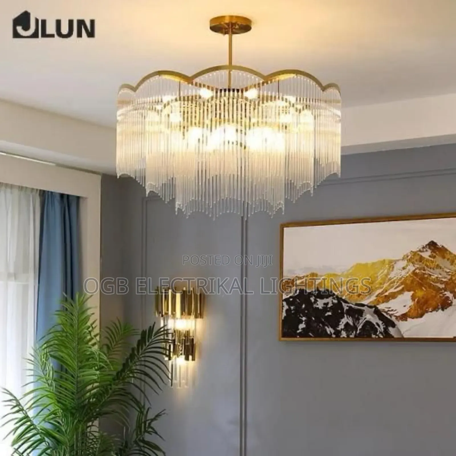 French Vintage Crystal Pendant Chandelier