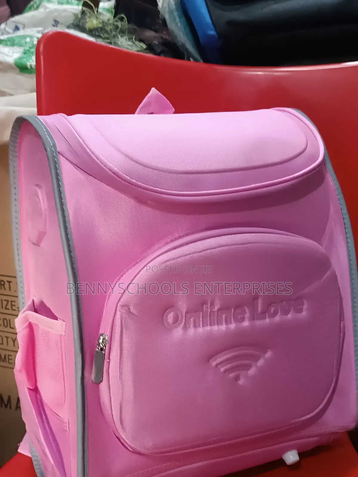 Pink Hard Body Zip Round Girls Children School Bag