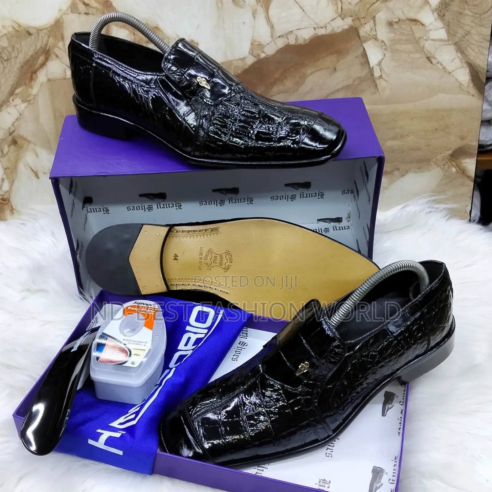 Black Leather Men's Shoes