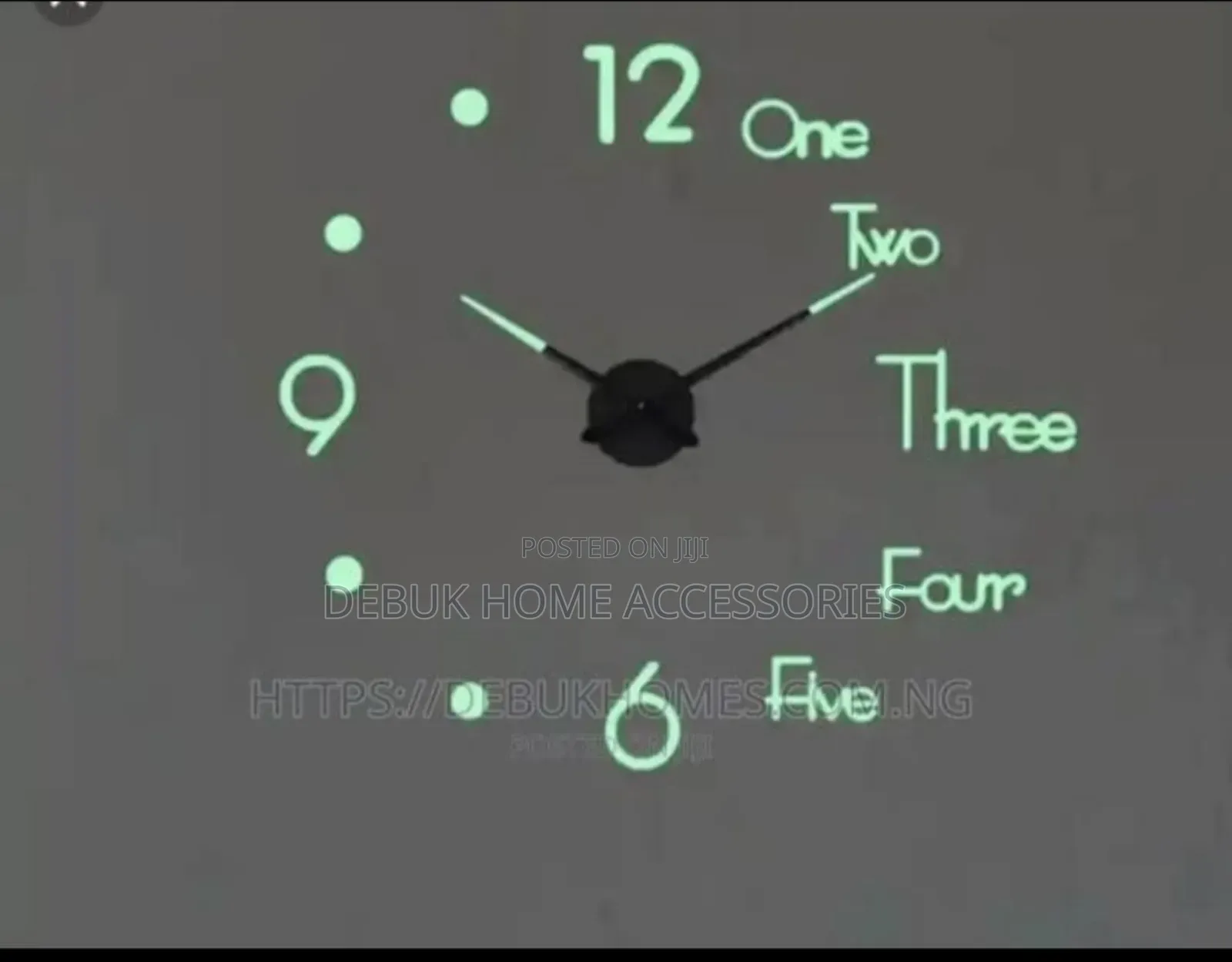 120cm Glow in the Dark(Luminous) 3d Clock