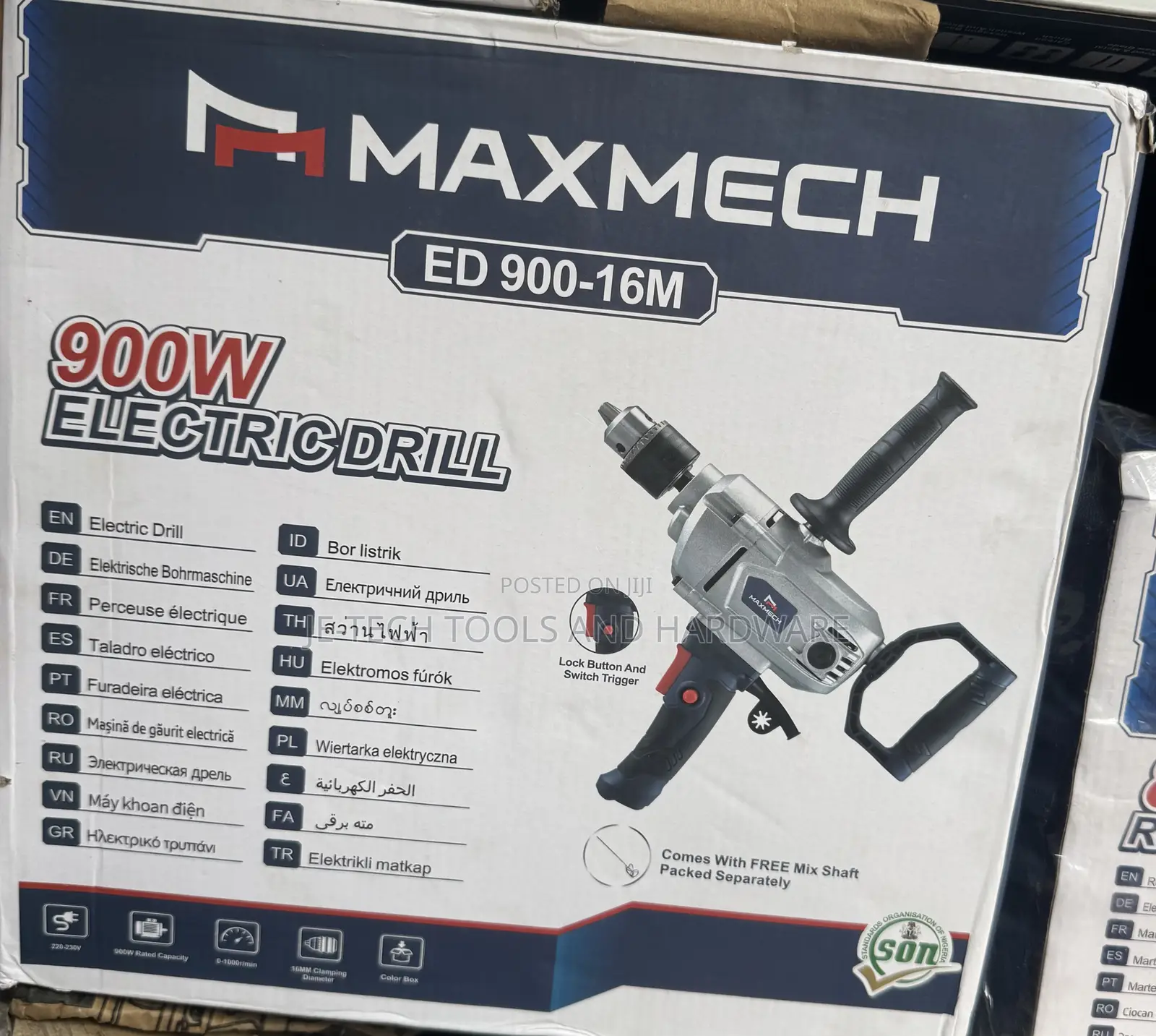 Maxmech Ed 900-16m Electric Drill.