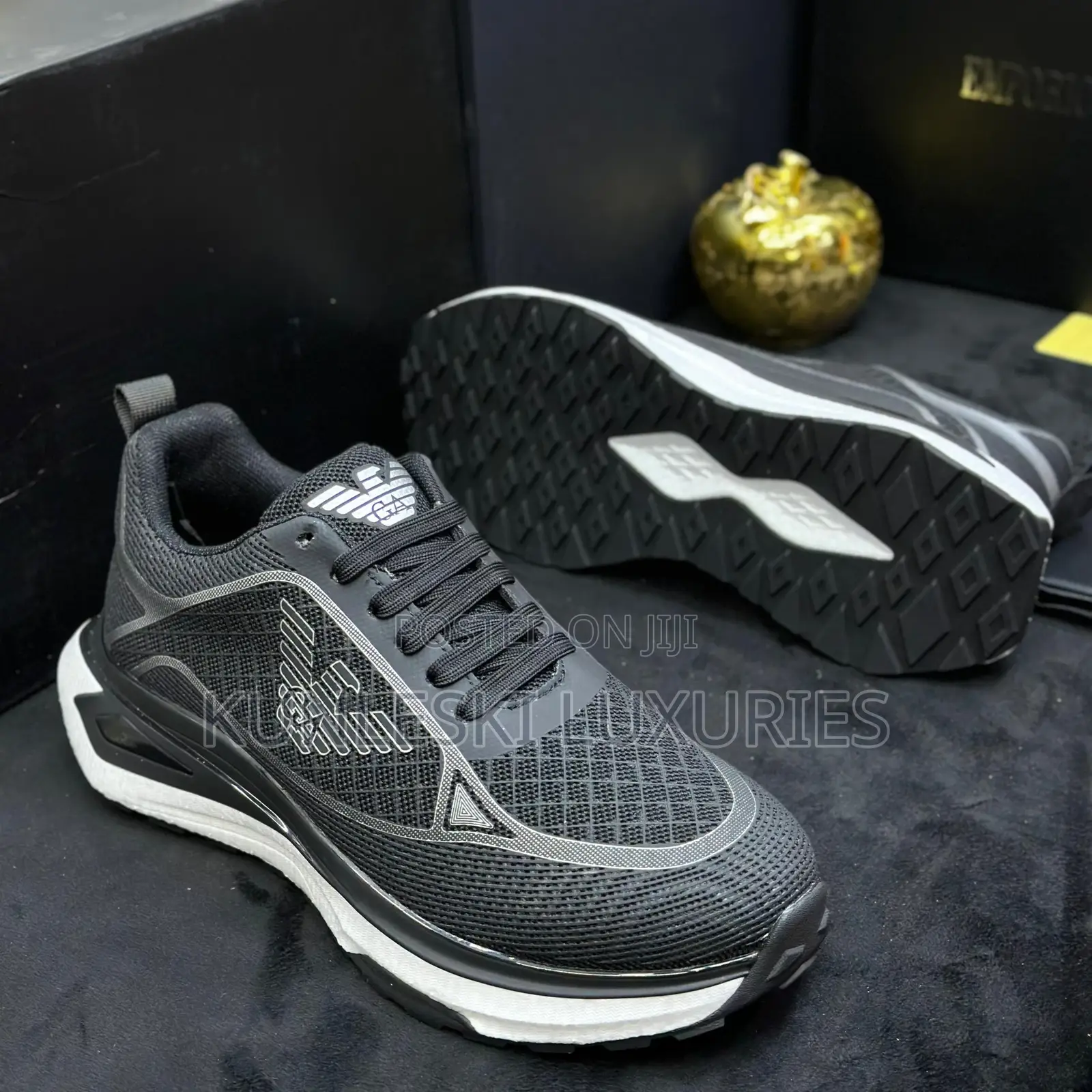 Original Emporio Armani Black Sneakers