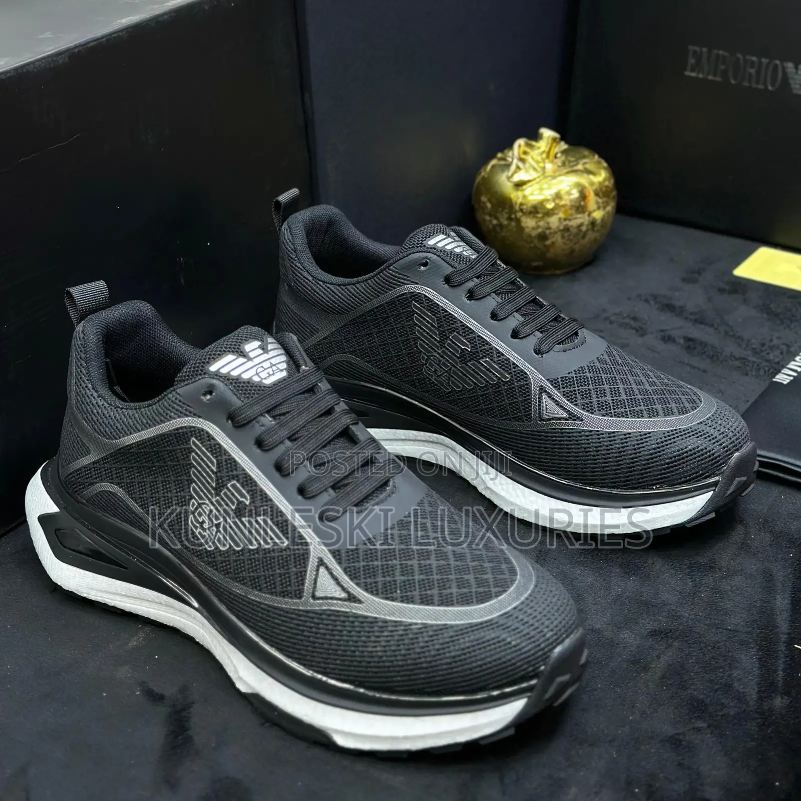 Original Emporio Armani Black Sneakers