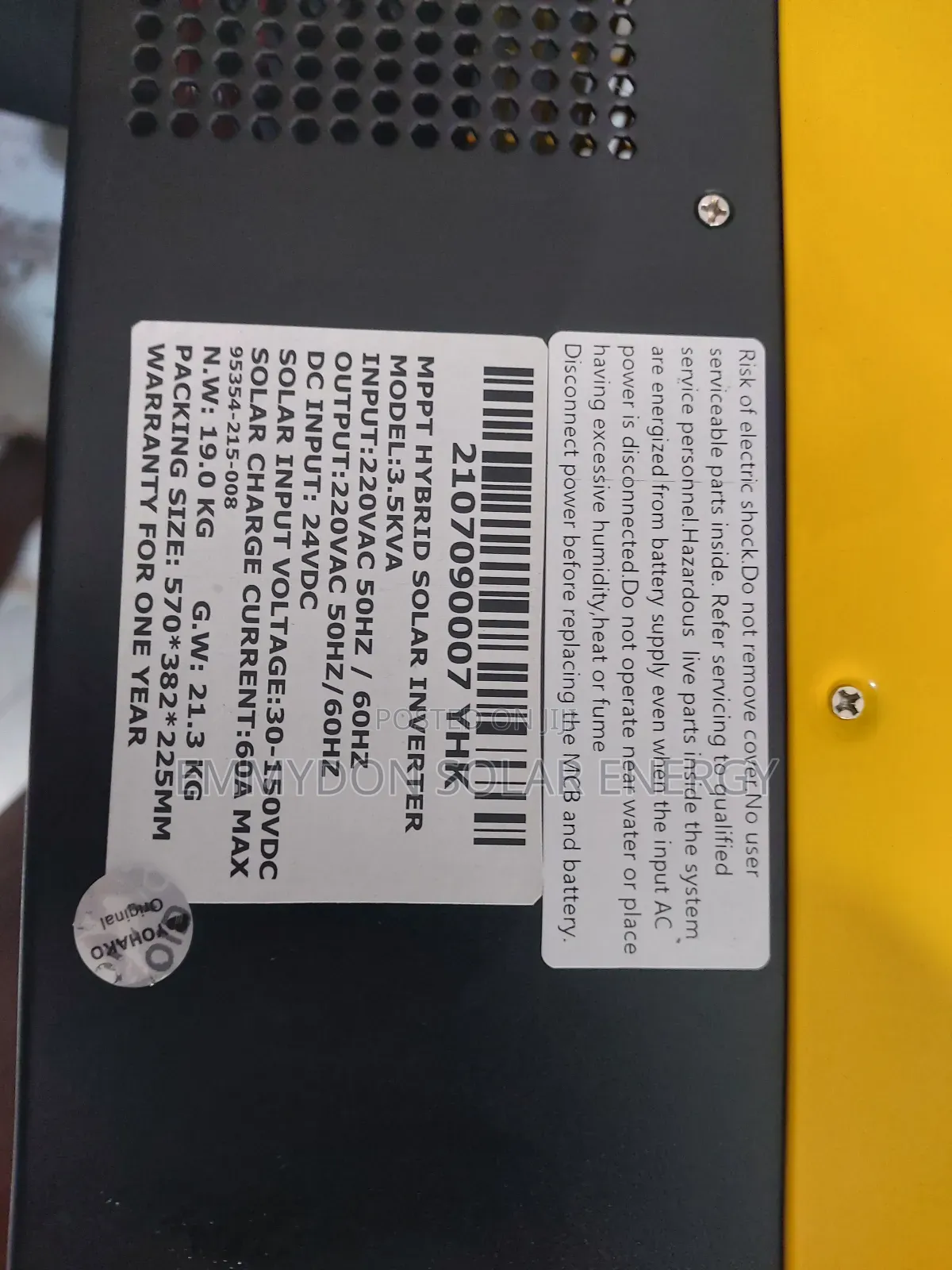 Yohako Inverter 3.5kva 24v Hybrid