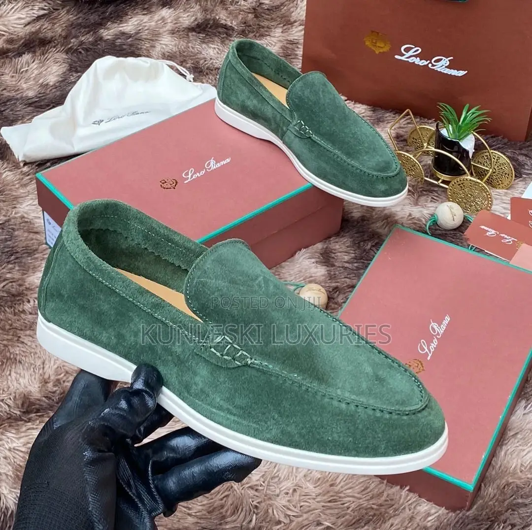 Original Loro Piana Suede Loafers Shoes