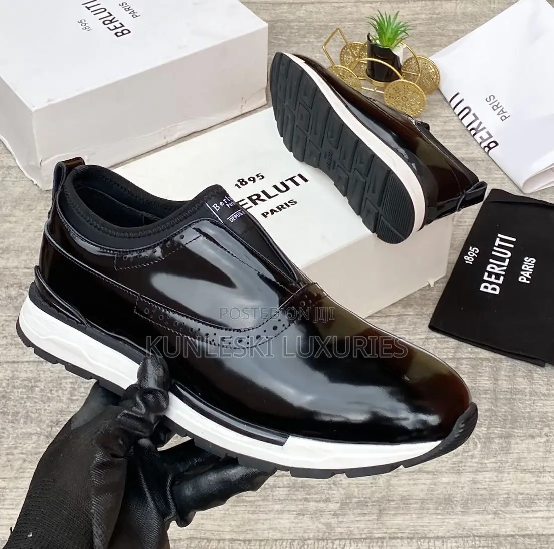 Original Berluti Paris Laceless Leather Sneakers for Men