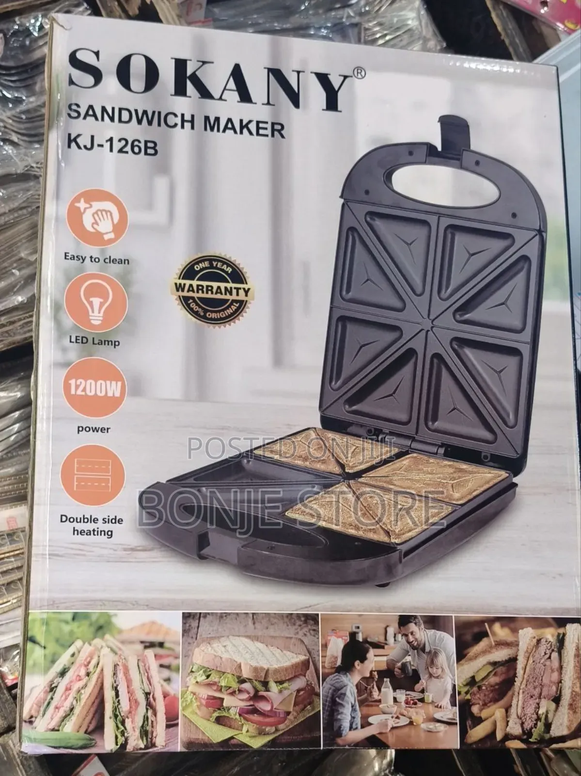 4 Face Sokany Sandwich Maker 1200wattage