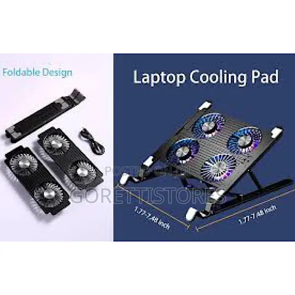 Laptop Stand With Double Cooling Fan
