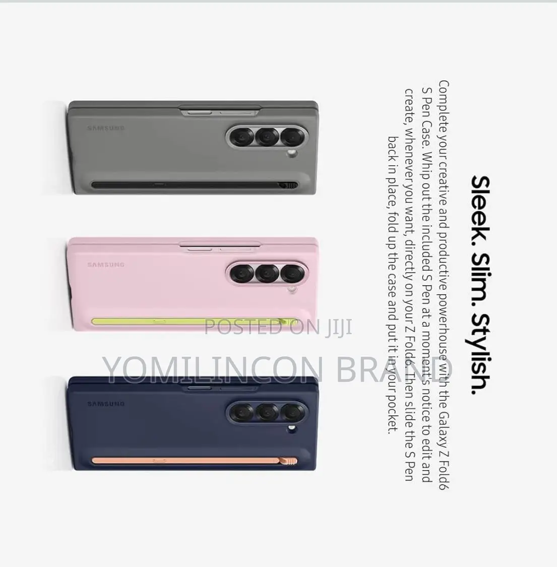 Samsung Galaxy Z Fold 6 Phone Case With Built-in S Pen Holder Slot