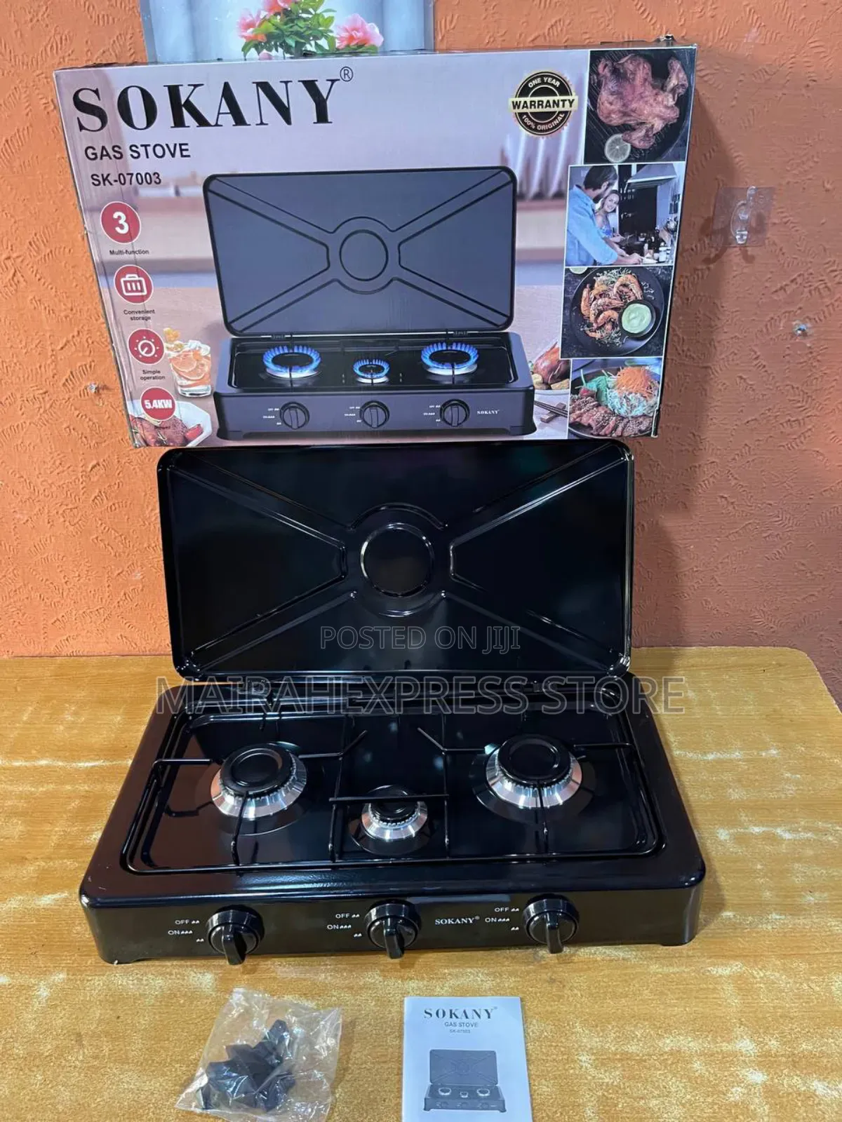 3 Burner Sokany High Quality Gas Stove