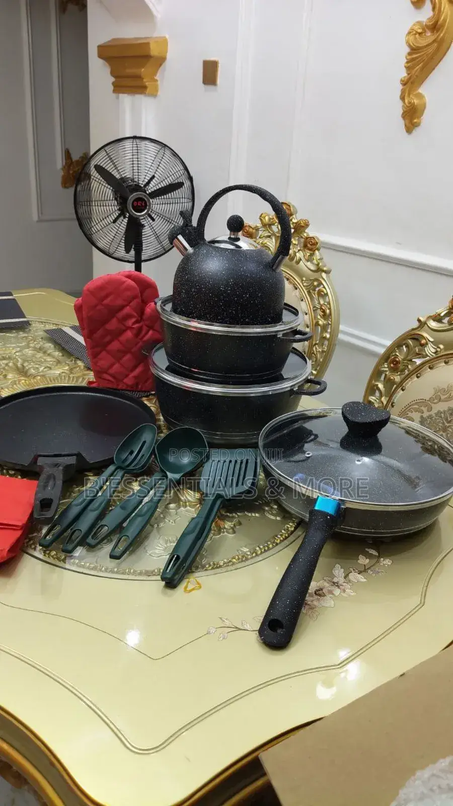 15 Pieces MBH Granite Non Stick Pots