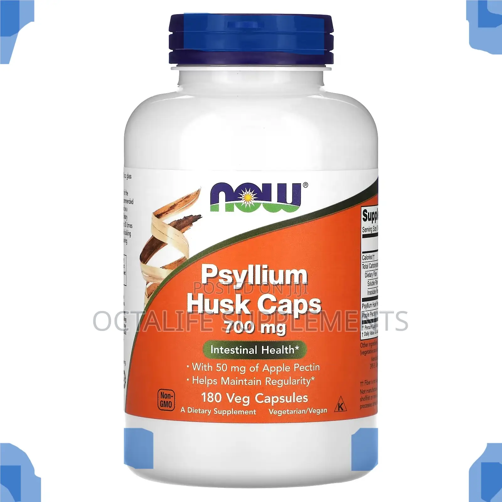 Now Foods, Psyllium Husk Caps, 700 Mg, 180 Veg Capsules