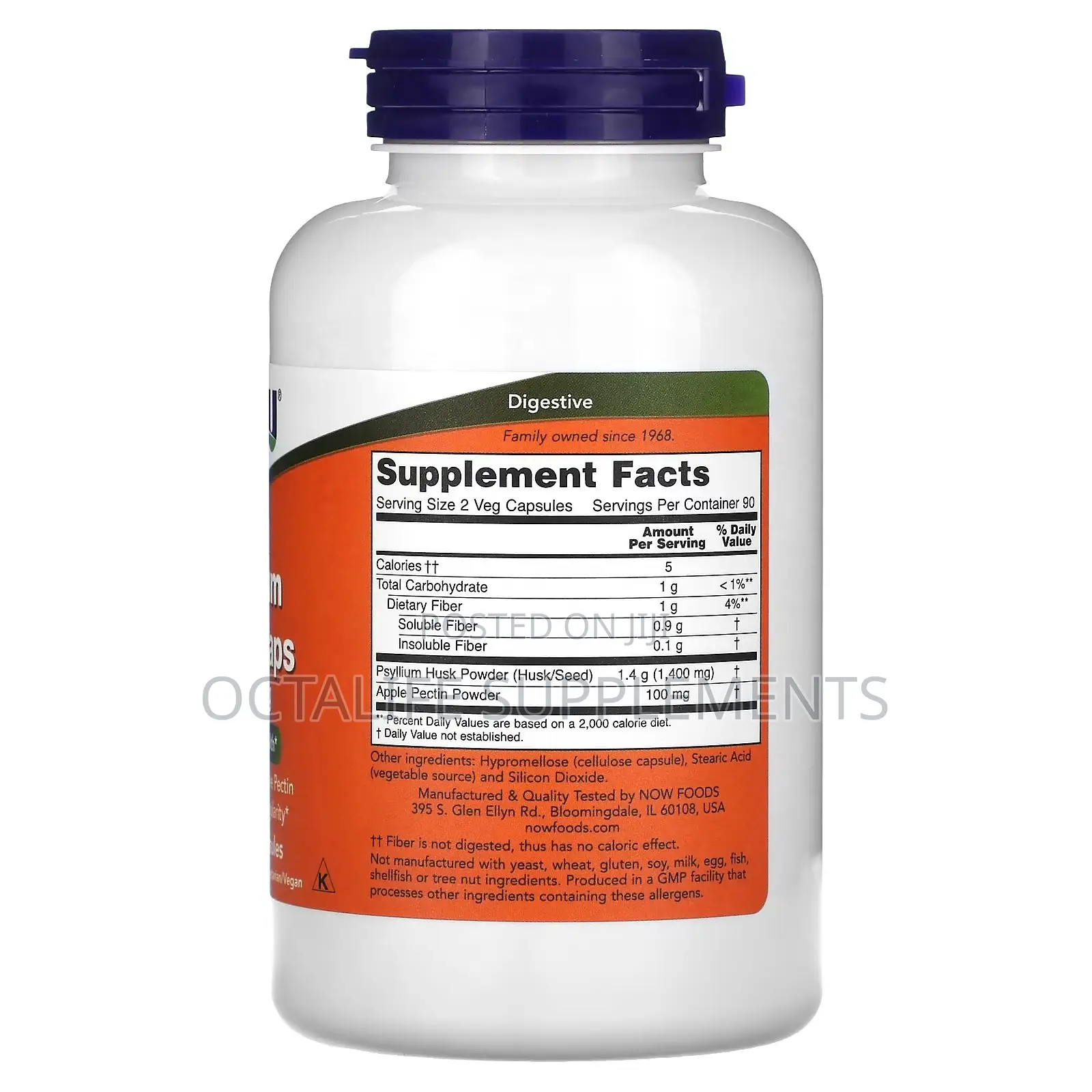 Now Foods, Psyllium Husk Caps, 700 Mg, 180 Veg Capsules